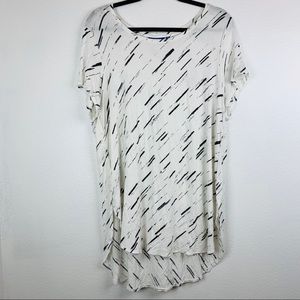 Apt 9 Plus Size White Marble Flowy Shirt